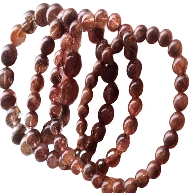 Gemstone natyrore rrumbullakët rrumbullakët bakri rutlited kuarc bizhuteri bizhuteri bizhuteri të personalizueshme 15