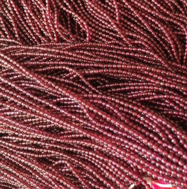 1.8mm 2mm 2.25mm 2.5mm 2.75mm ಸಣ್ಣ ಗಾತ್ರ ಗಾರ್ನೆಟ್ ಜೆಮ್ಸ್ಟೋನ್ ಬ್ರೆಜಿಲ್ ಗಾರ್ನೆಟ್ ನೈಸರ್ಗಿಕ ಗಾರ್ನೆಟ್ ಮಣಿಗಳು 36