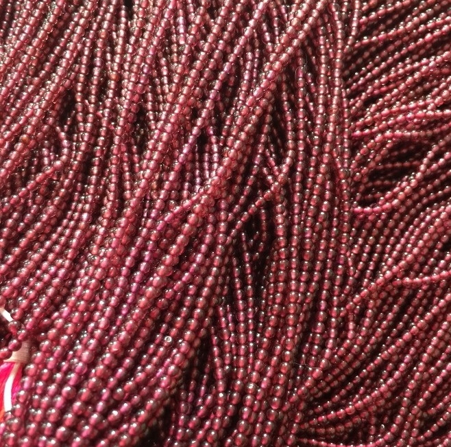 1.8mm 2mm 2.25mm 2.5mm 2.75mm ಸಣ್ಣ ಗಾತ್ರ ಗಾರ್ನೆಟ್ ಜೆಮ್ಸ್ಟೋನ್ ಬ್ರೆಜಿಲ್ ಗಾರ್ನೆಟ್ ನೈಸರ್ಗಿಕ ಗಾರ್ನೆಟ್ ಮಣಿಗಳು 38