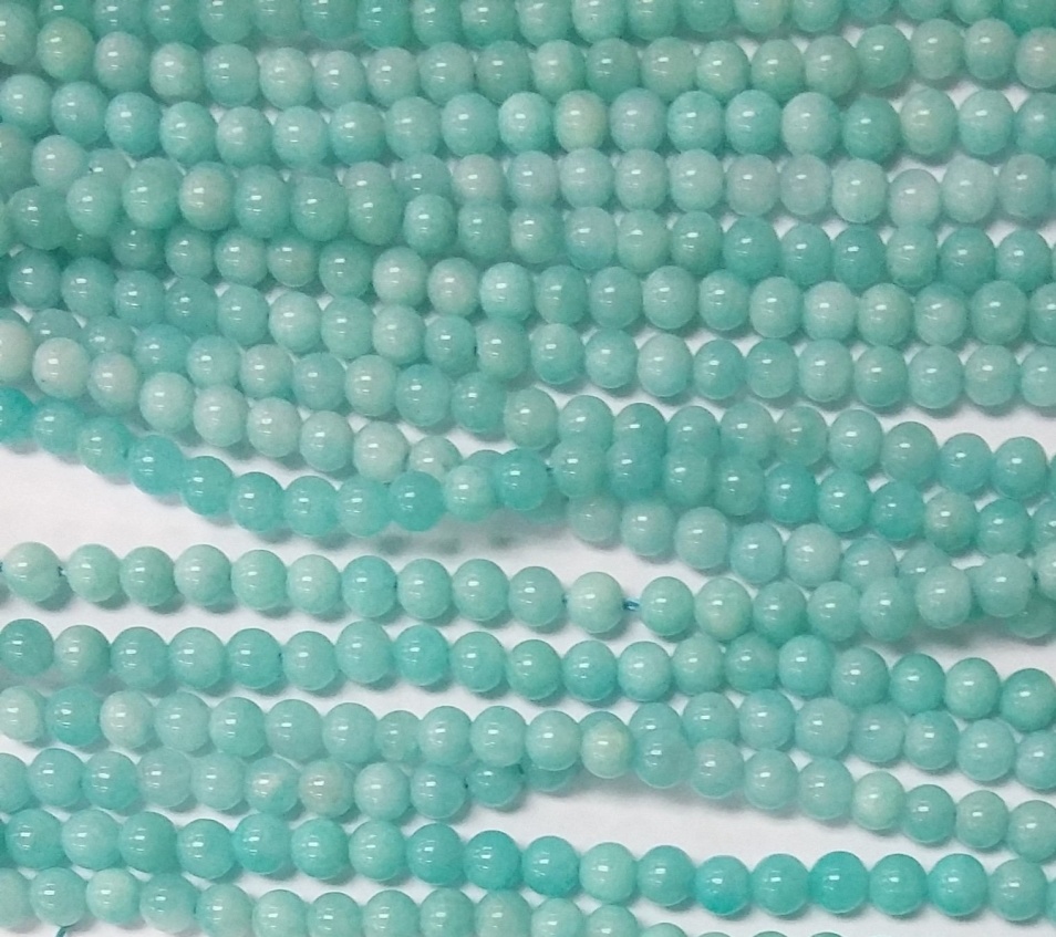 Wholesale redondo azul amazonita piedras preciosas sueltas perlas sueltas genuinas piedra preciosa natural 36