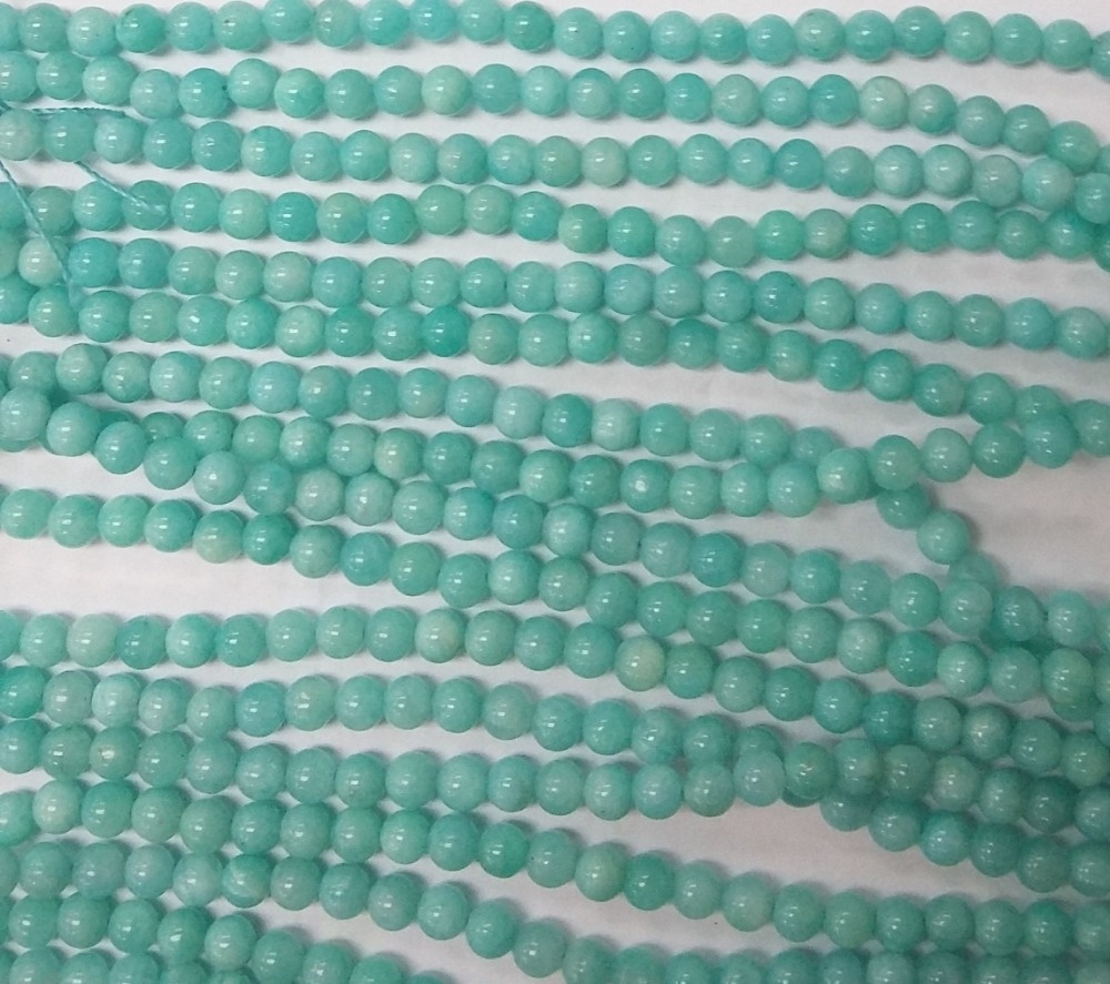 Wholesale redondo azul amazonita piedras preciosas sueltas perlas sueltas genuinas piedra preciosa natural 38