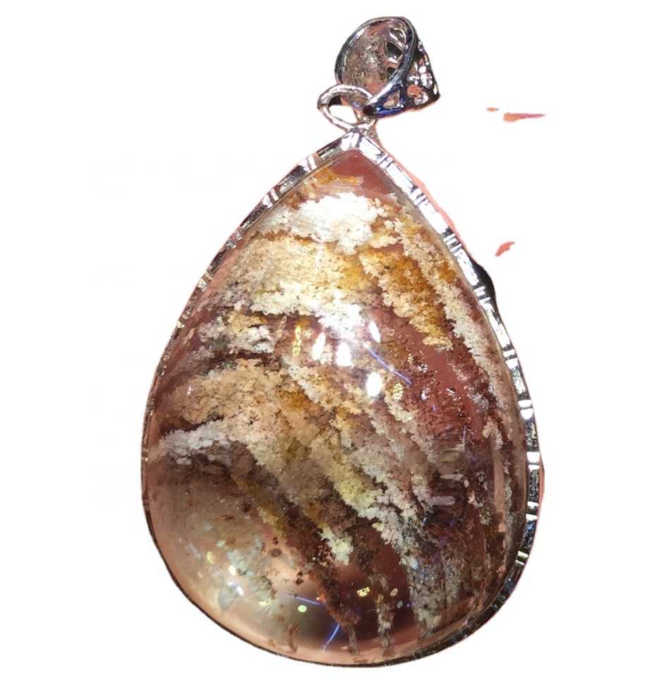 Natural Phantom Ghost Clear Quartz Crystal Pooles Polishing Healing Brazilië Wholesale priis 15