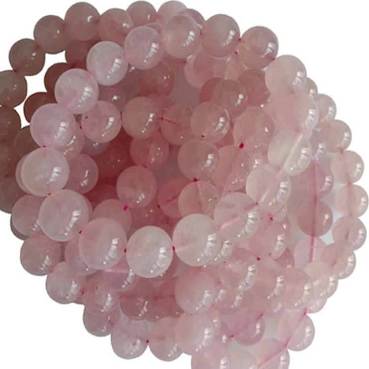 Natural Rose Quartz Beads Bracelet Pretty Beads Sieraden Pink Rose Quartz Gemstone 15