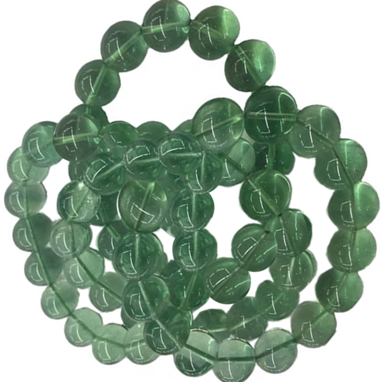 ಉನ್ನತ ಗುಣಮಟ್ಟದ ಹಸಿರು ಬಣ್ಣ ಫ್ಲೋರೈಟ್ ಮಣಿಗಳು ಅಮೂಲ್ಯ ಕಲ್ಲಿನ ಮಣಿಗಳು ಕಡಗಗಳು 13