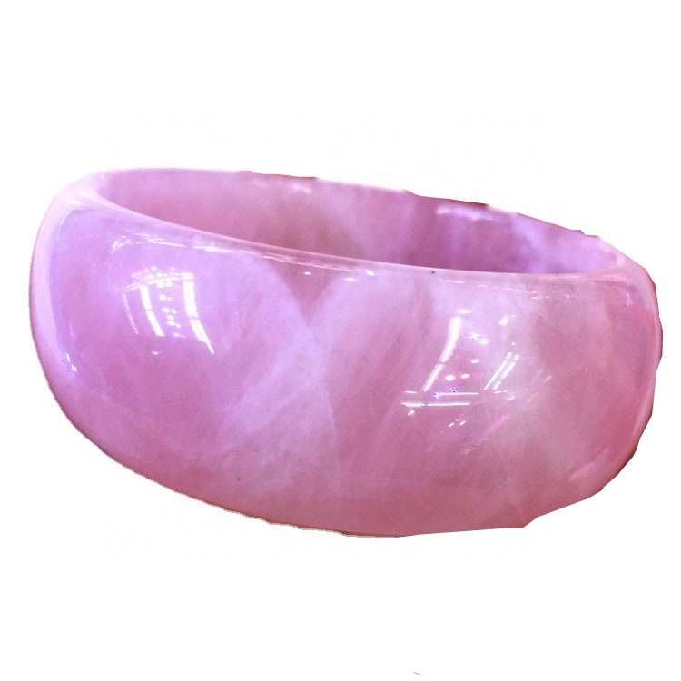 Мадагаскар ружы кварца бранзалет і бранзалет зрабіць аптовы 55-58mm натуральны ружы кварц брангаловы ружовы лёд Джэйд натуральны ружы кварц 37