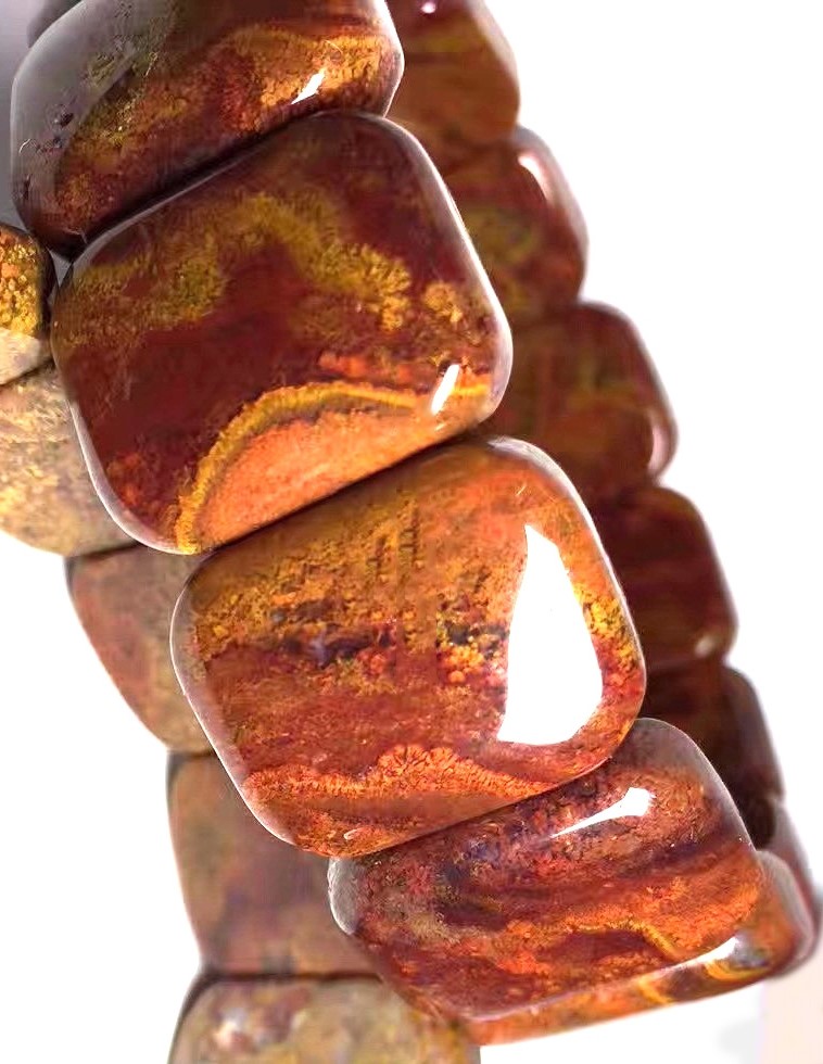 Krava vroče Prodaja Kroglice Make Rdečega trave Agate Ahate Slacelet 41