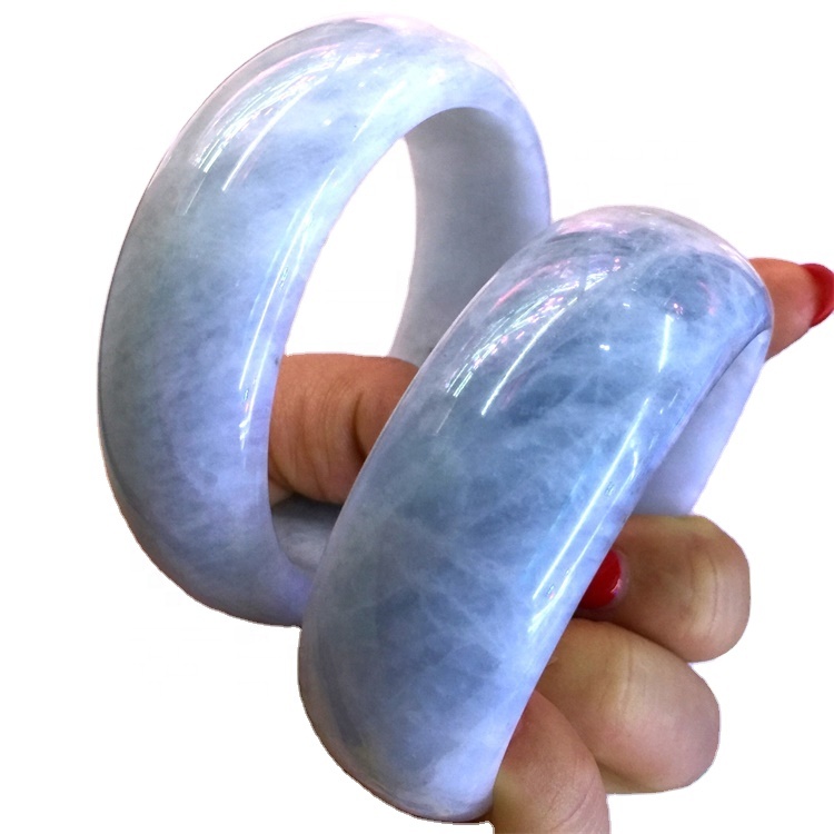100% prirodno milky aquamarine bangle čine veleprodaju plavi akvamarinski kvarcni kristalni drago kamenje čistim i sjajem 39