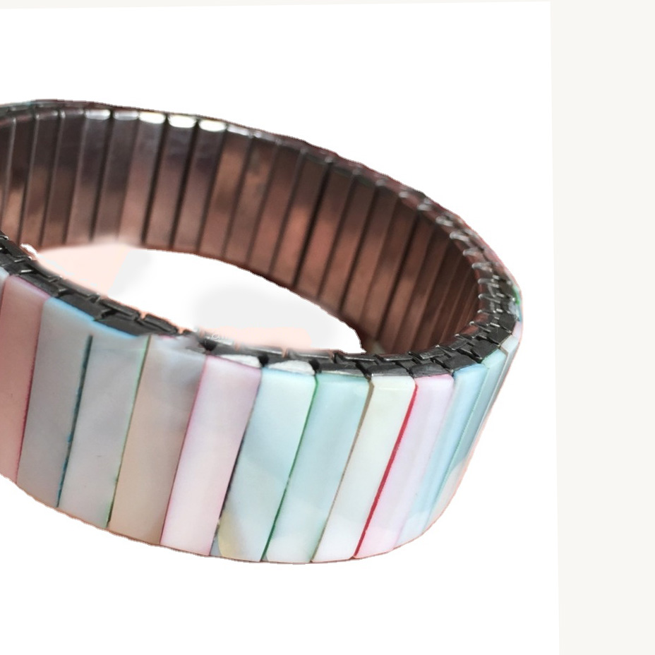 זומער ברייסליץ קאָמבינאַציעפּוקאָ שעלז / נאַטוראַל קאָלאָר פּערל בראַסלעט מוטער בראַסלעט 45