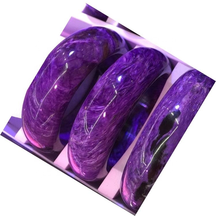 55-60mm Natural Charoite AA hinne Bangles naistele 100% ehtne loomulik charoite jade käevõru daam jade charm changle 31