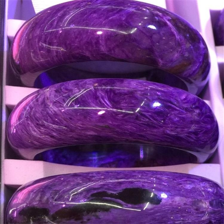 55-60mm Natural Charoite AA hinne Bangles naistele 100% ehtne loomulik charoite jade käevõru daam jade charm changle 33