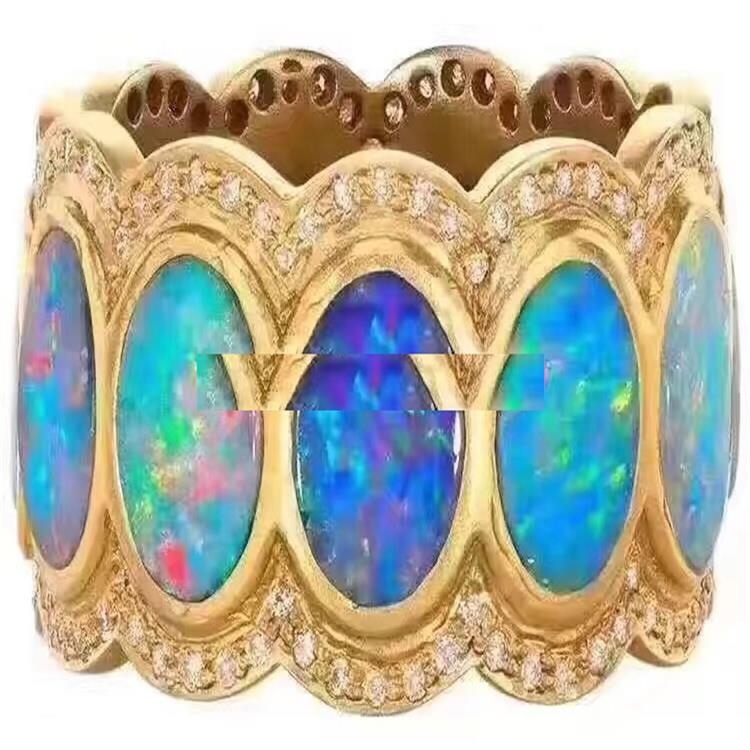 925 Spows Sverling inlay dị ka oke nke oval oval bangle na-eme 39
