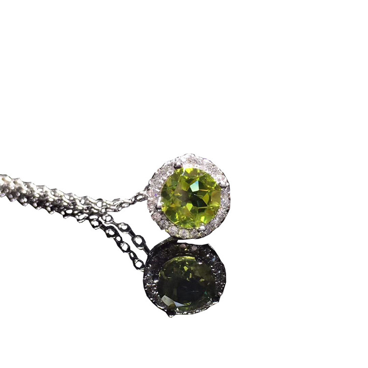 Natural Multicolor Tourmaline Natural Gemstone Loket Kalung Cute Link Girl Gift Barang Kemas Hadiah 43