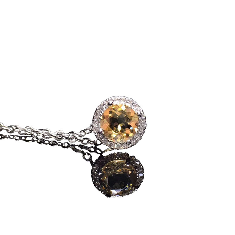 Natural Multicolor Tourmaline Natural Gemstone Loket Kalung Cute Link Girl Gift Barang Kemas Hadiah 41