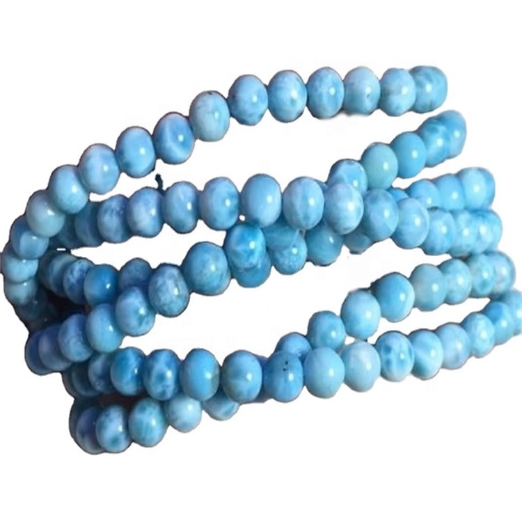 Sina-profesjonele fabrikant oanbod Larimar Round Breads ketting 38
