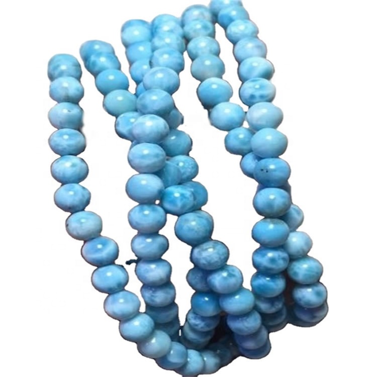 Sina-profesjonele fabrikant oanbod Larimar Round Breads ketting 36