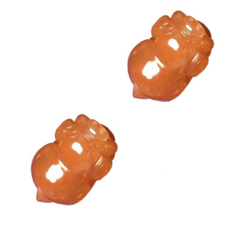 Aċċessorji tal-kristall bl-ingrossa gemstone naturali pixiu tinqix sunstone kwarz kristall 41