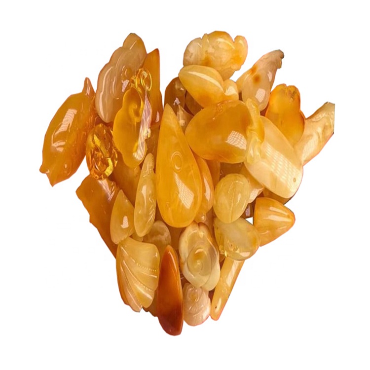 Kostbere natuerlike plumbloesem amber beeswax hânferliening losse edelstien 13