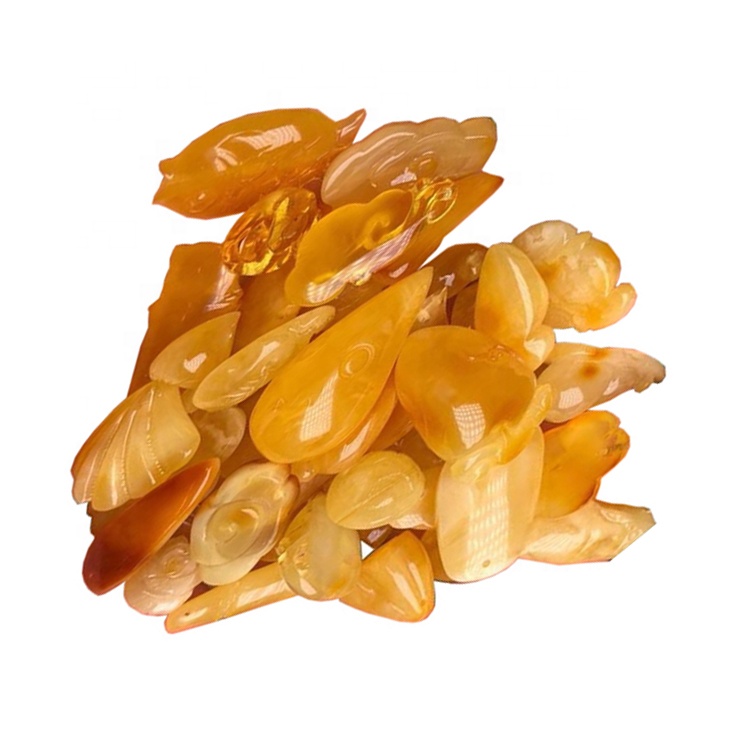 Kostbere natuerlike plumbloesem amber beeswax hânferliening losse edelstien 15