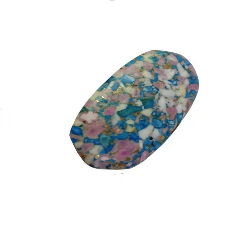 Turquoise û Pink Opal û Shell Cabochon Cabochon Cabochon ji bo çêkirina Pendant Dangler Jewell 21