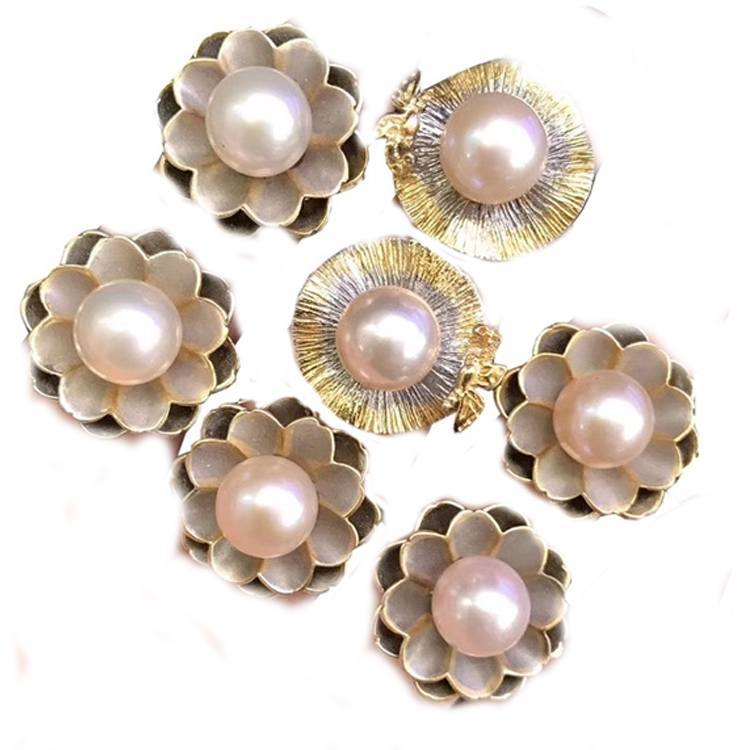 Естествен елегантен перлен пръстен скъпоценен камък 18