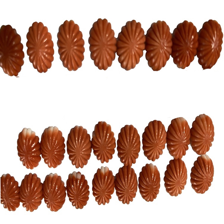 Veľkoobchod Natural Orange Coral Cookie Tvar Cabochon drahokam pre šperky 12