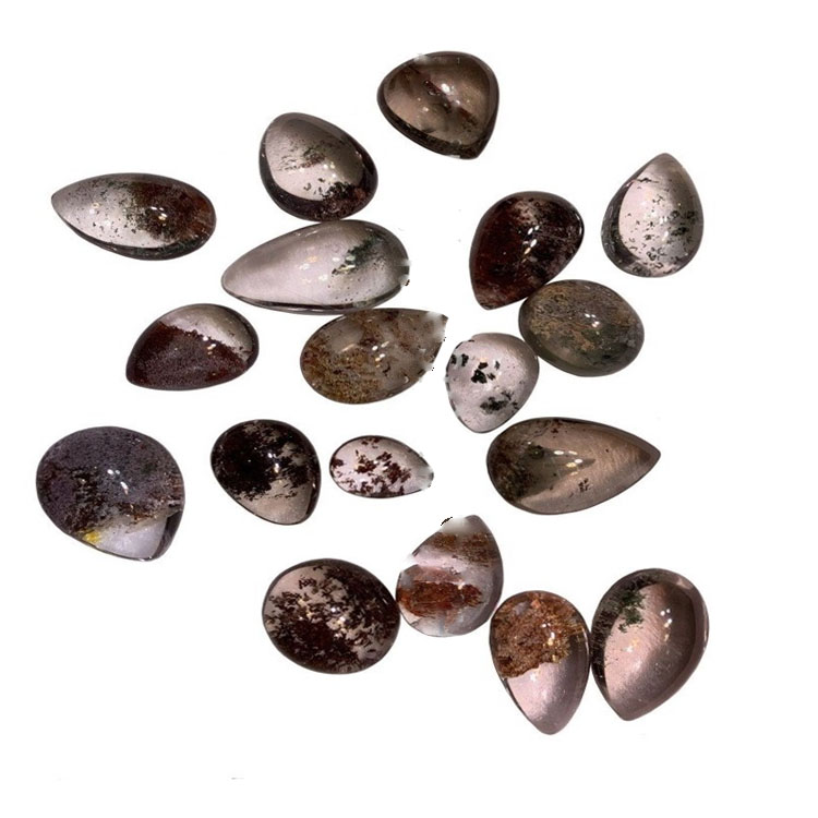 Gemstone del cabochon del quarzo di Phantom Phantom Transparent Rare Trasparente 19