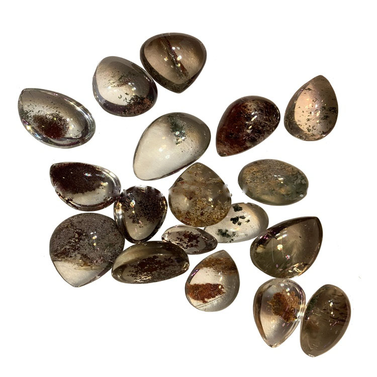 Gemstone del cabochon del quarzo di Phantom Phantom Transparent Rare Trasparente 21