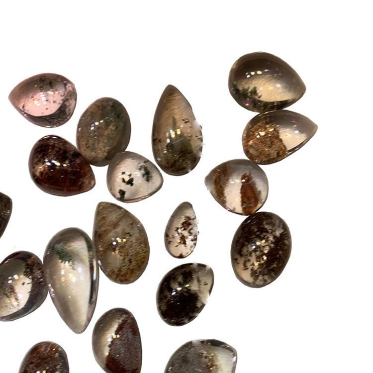 Gemstone del cabochon del quarzo di Phantom Phantom Transparent Rare Trasparente 23