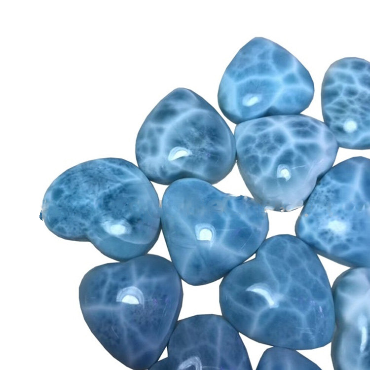Wholesale Hot-Sale Sirual Larimar Heart Germê Gemstone Cabochon 19