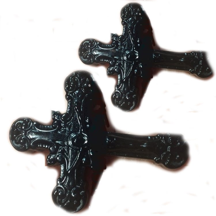 Hot-shitje Black Obsidian Citded Cross Gur gur i çmuar natyror 8