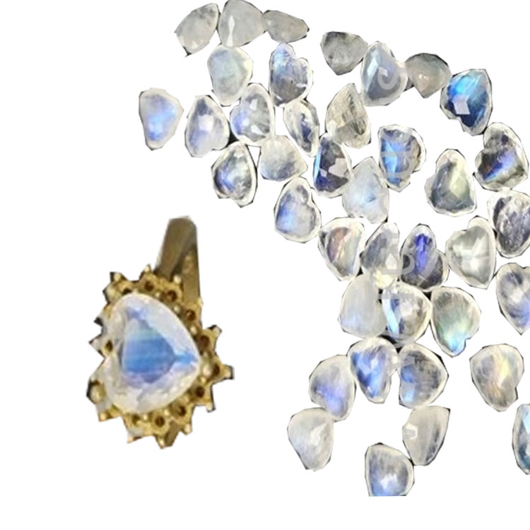 خوبصورت قدرتی بھارتی چاندون دل کی شکل Cabochon تھوک 16