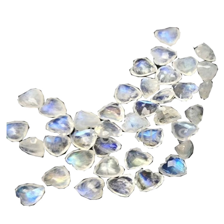 خوبصورت قدرتی بھارتی چاندون دل کی شکل Cabochon تھوک 18