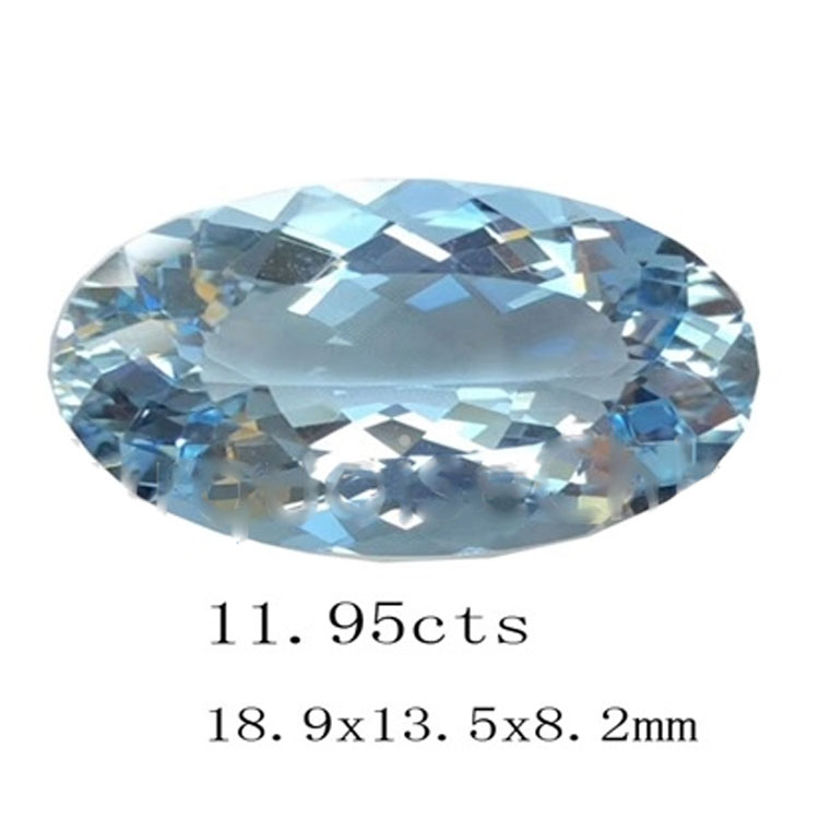 Jewelryne için En Doğal Akuamarin Cabochon Gemstone 19
