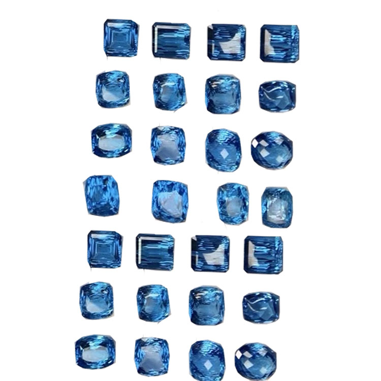 100% Natural Blue Topaz Cabochons Loose Gemstone Partihandel 18