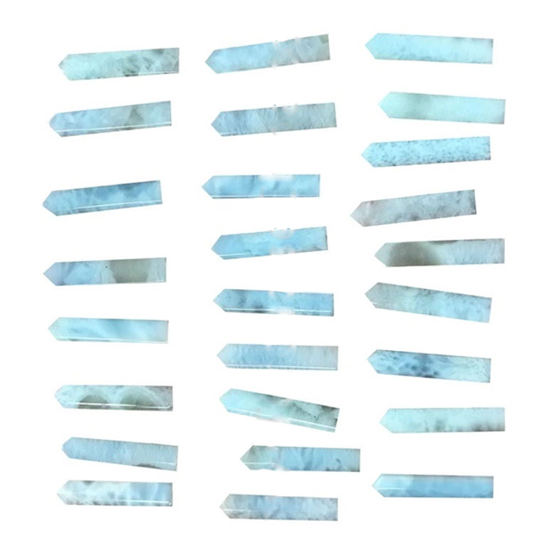 Larimar natural de la columna quadrada de la columna quadrada de la columna de la columna i la pedra preciosa suau 18