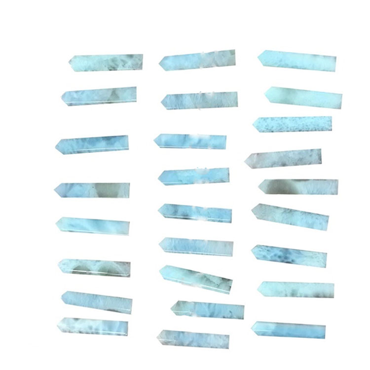 Larimar natural de la columna quadrada de la columna quadrada de la columna de la columna i la pedra preciosa suau 20