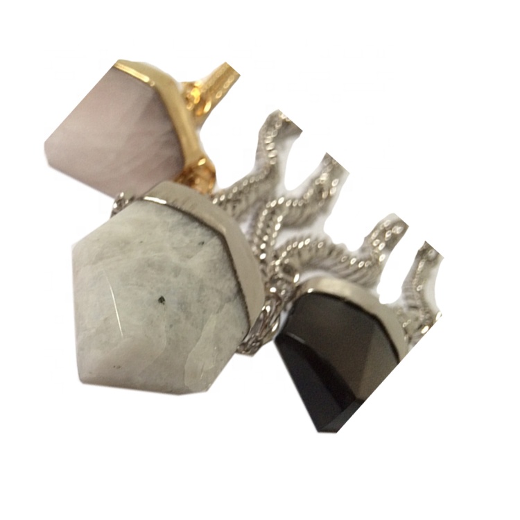 Turquoise nádúrtha agus Oisrí Spiny le pendant Grianchloch phantom Ghost glas Citrine Lapis lazuli bráisléad muince muince bronntanas socraithe do chailín 20