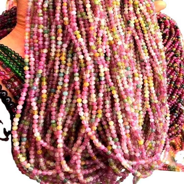 Alami Plum Blossom Tourmaline Rubellite Gemstone Ball Crystal Sphere untuk Hadiah 7