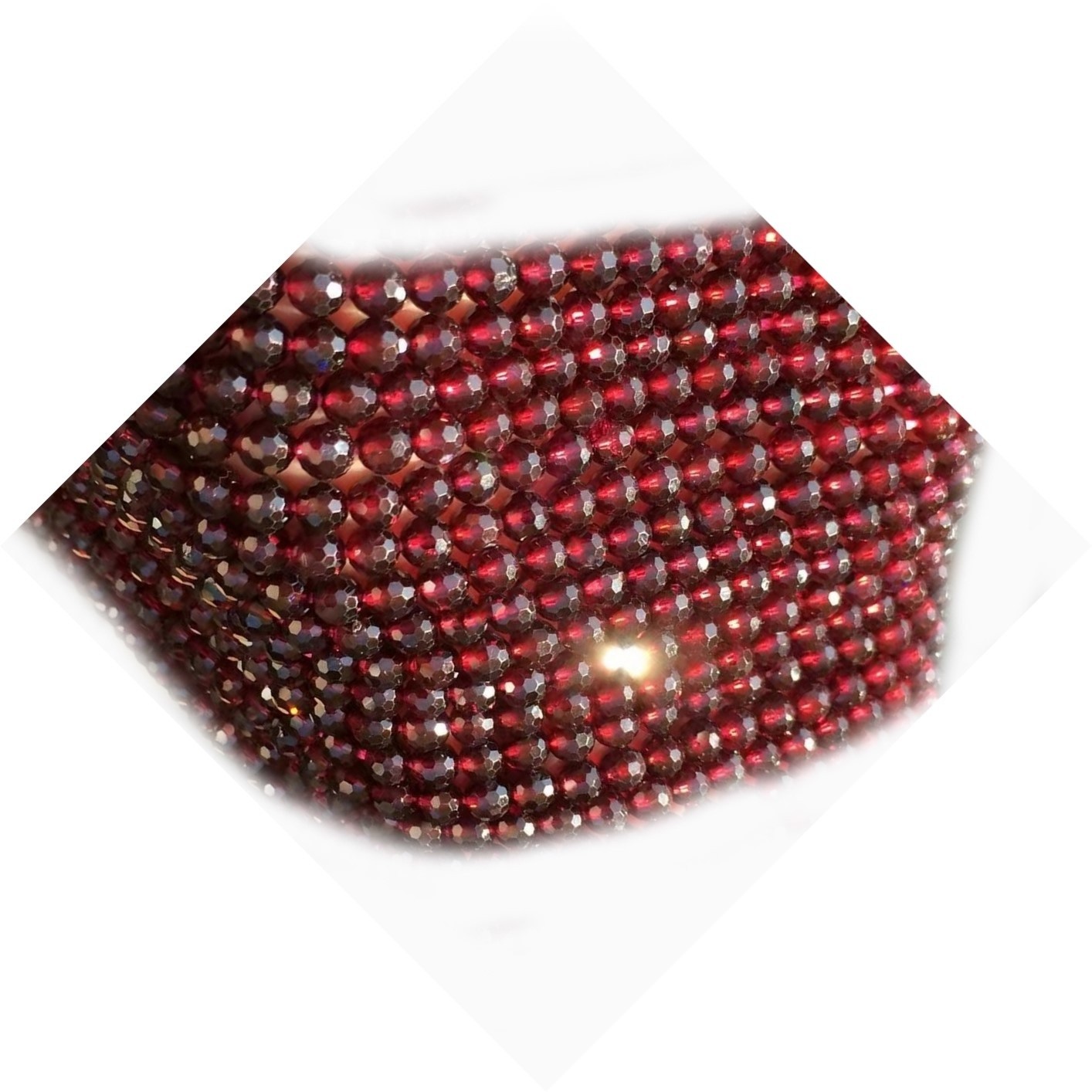 Garnet rotondo sfaccettato perline sfaccettati naturali 3-6 mm di gatto rubino occhio rosso caldo 22