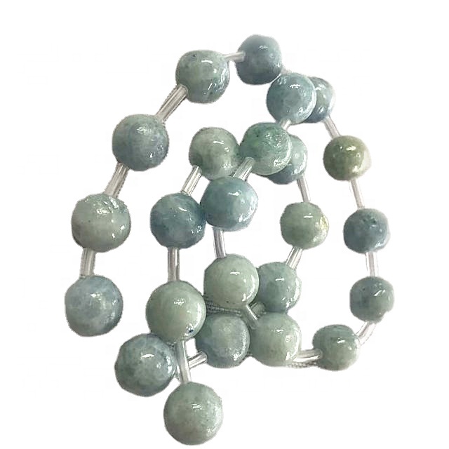 ನೈಸರ್ಗಿಕ ಸೆಲೆಸ್ಟೈಟ್ ರೌಂಡ್ ಆಕಾರ ಮಣಿಗಳು ಲೈಟ್ ಬ್ಲೂ ರತ್ನದ ಕಲ್ಲುಗಳು 9