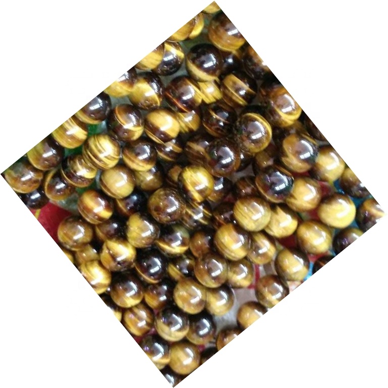 Tiger Eye Round Perlur Gæði Natural Tiger Eye Round Perlur 29