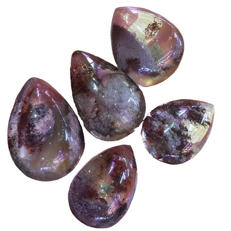 Naturlig LodoLite Cabochon Garden Quartz Cabochon Phantom Quartz Cabochon Making Smykker 41