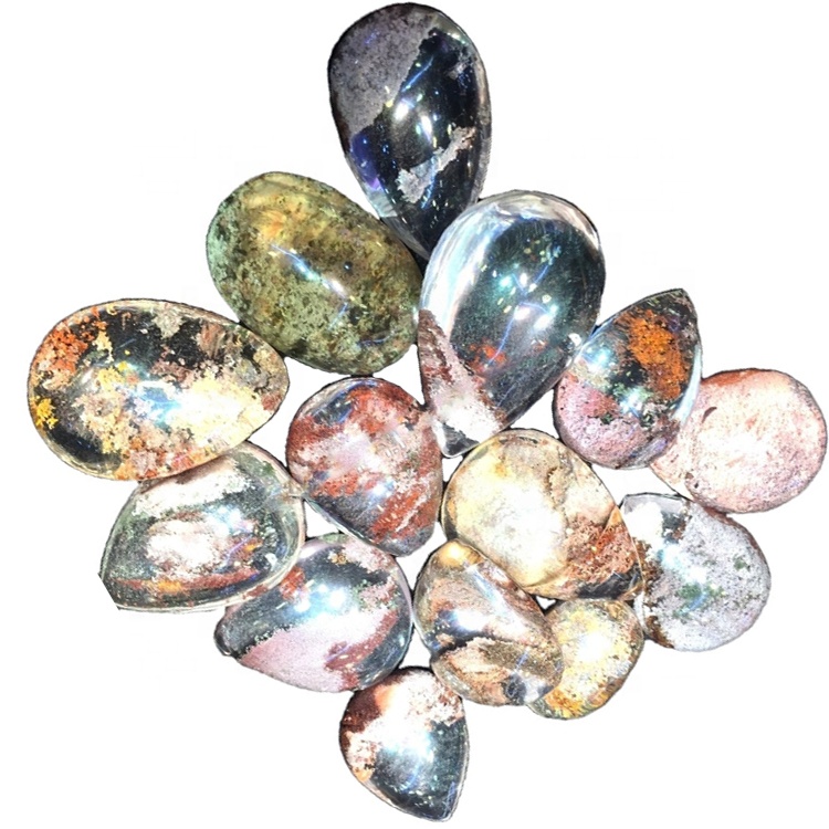 Loose Garden Quartz Lodolite Cabochons Lodolite Garden Quartz Lot 3A Quality Lodolite Cabochon 41