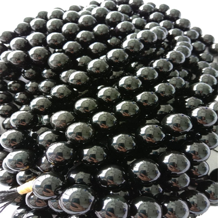 Natural colorat obsidian 3a margele rotunde si siruri netede 17