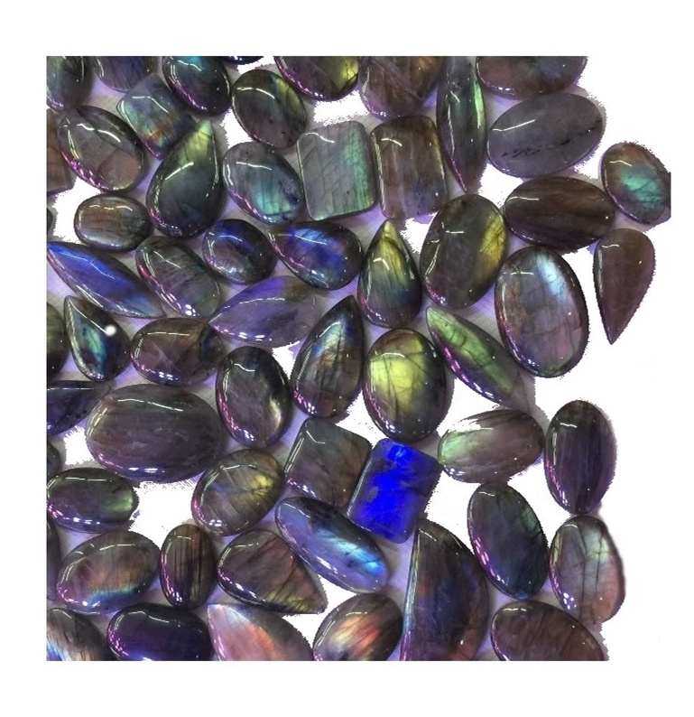 Áberandi Labradorite Pear Shape Cabochons Gemstone fyrir skartgripi Blue Flashy Labradorite Smooth Caboochons 41