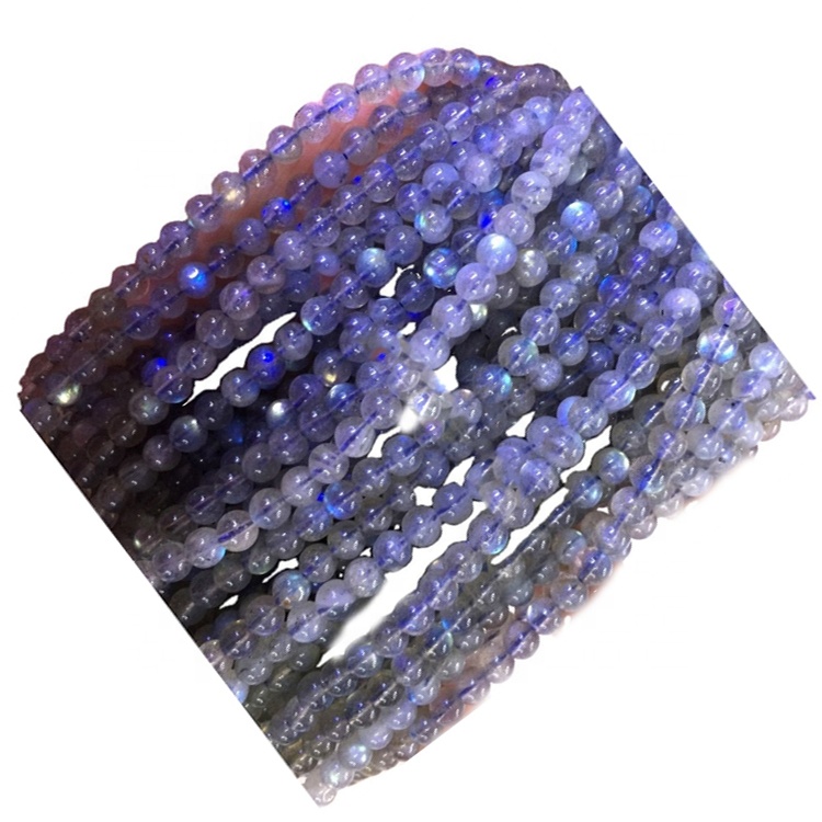 Labradorite Beads Loose Gemstone Beads Gray 4a Cilësia Natyrore të gjitha është 100% Natyrore Round Brilliant Cut Blue Cat \ 's Cat Kërkesës 17