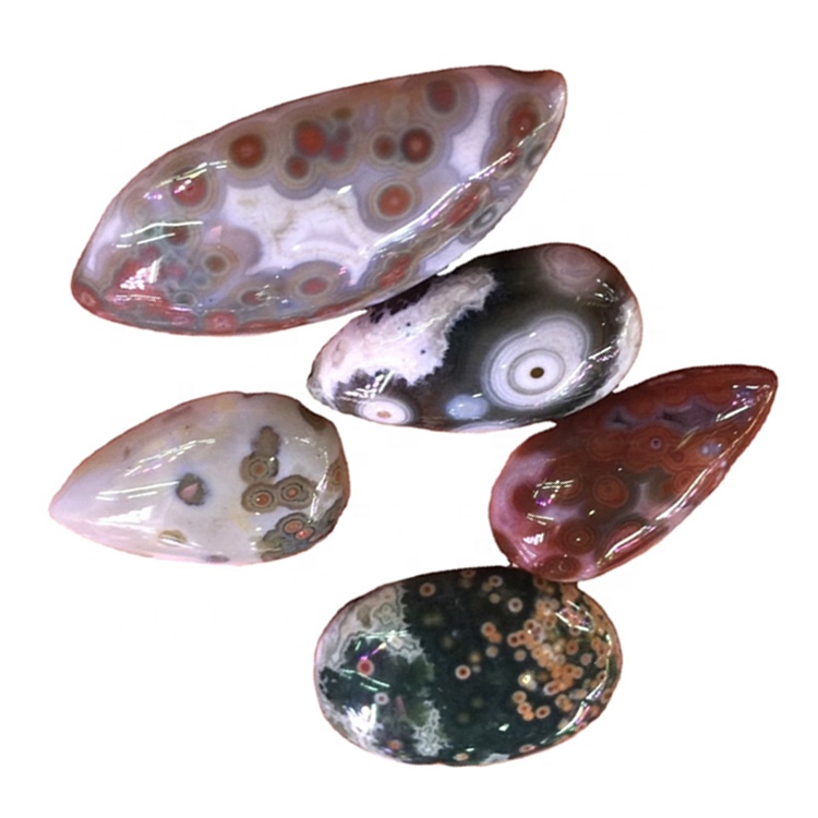 Natural Pear Shape Ocean Jasper Cabochon Gemstone Free Form Loose Gemstone 41