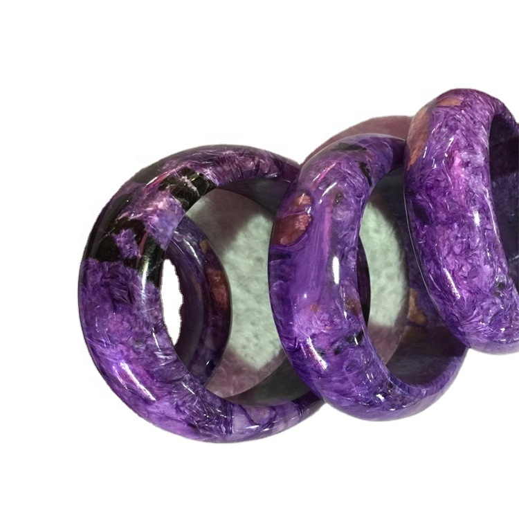 Charoite бранзалет жорсткага расійскага Charoite бранзалет кантэйнеры бранзалет годжваць сапраўднае штуторыю без афарбаванай 41