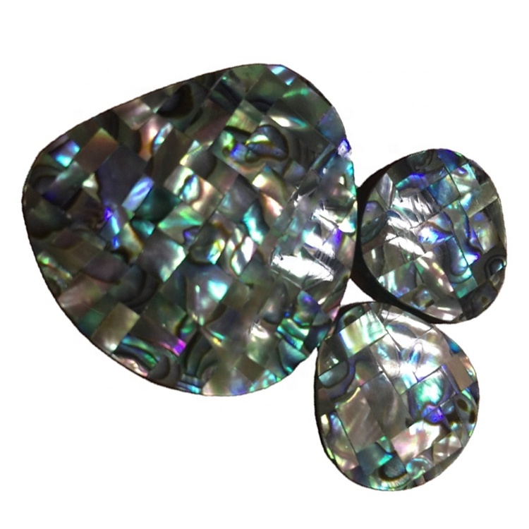 Abalone Shell Hengiskraut Teardrop Sea Shell Hengiskraut Mosaic Abalone Hengiskraut Paua Shell Obsidian Mosaic Cabochons 41