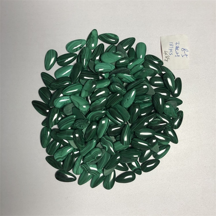 Malachite Pear Cabochon AAA Cilësia Malachite Pear Cabochons Malakite Cabs Loose Gurstone 41